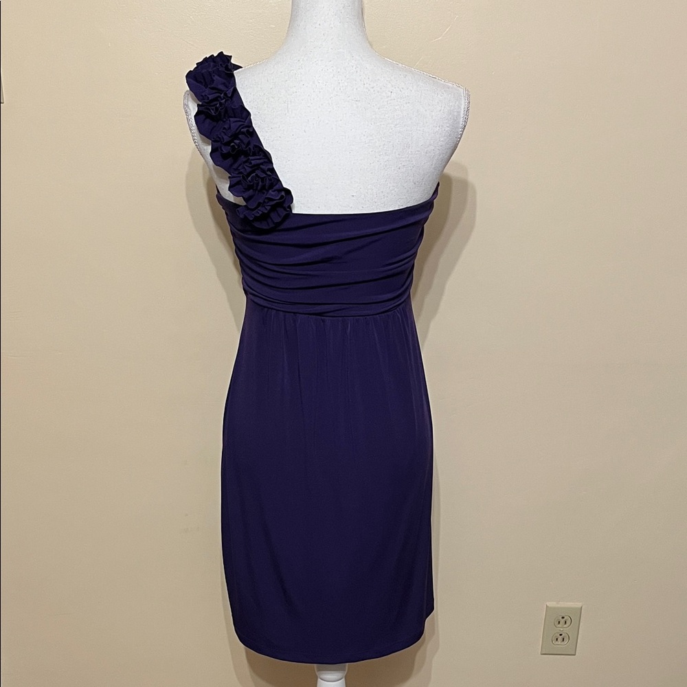 En Focus Studio One Shoulder Ruched Formal Cocktail Evening Dress - Picture 6 of 10